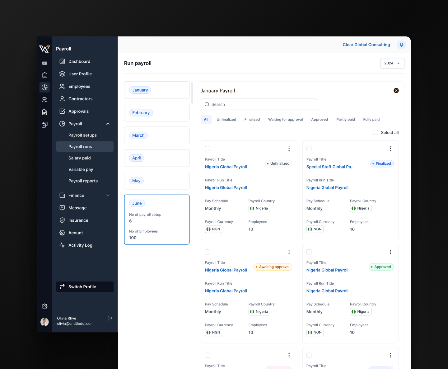 Payroll Management Screen 3